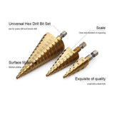 3pc HSS Steel Step Drill Set